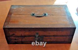 Antique Artist Travel painting Chest / Box & Content /50 Brushes, C. Late 1700s