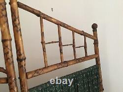 Antique Bamboo Folding Room Dividing Screen Late 1800s Early 1900s Very Unique