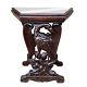 Antique Black Forest Mahogany Carved Eagle Motif Mirror Top Side Table
