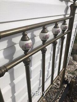 Antique Brass Twin Bed. Late 1800s