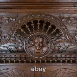 Antique, Breton Cabinet, Carved French Sideboard, Oak, Late 19th Century C. 1880