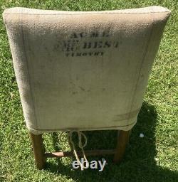 Antique Chair Late 18th Century Woven Cane Seat Original Orange-Red Paint Bemis