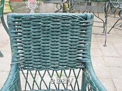 Antique Childs Wicker Porch Rocker Circulated Late 1800s Boy Girl Unisex Orig