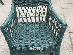 Antique Childs Wicker Porch Rocker Circulated Late 1800s Boy Girl Unisex Orig