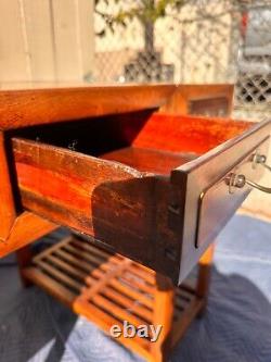 Antique Chinese Wood Three-Piece Writing Scholar's Desk