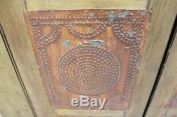 Antique Country Punch Tin Door Board Back Pie Safe Circa Late 1800's