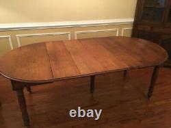 Antique Dining Table (late 1800s) and Chairs, Dining Set