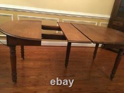 Antique Dining Table (late 1800s) and Chairs, Dining Set