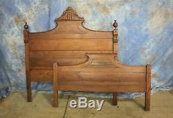 Antique Eastlake Headboard & Footboard Double Full Bed Late 1800's