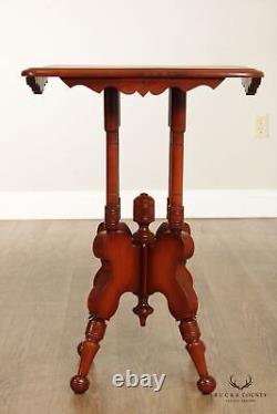 Antique Eastlake Victorian Pair of Carved Side Tables