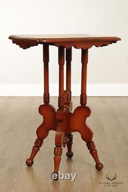 Antique Eastlake Victorian Pair of Carved Side Tables