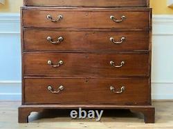 Antique English George III Mahogany Chest on Chest Late 18th Century