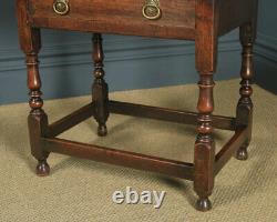 Antique English Late 17th Century Oak Occasional Hall Writing Lowboy Side Table