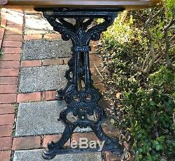 Antique English Ornate Cast iron rectangular pub table c. Late 19th Century