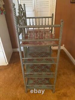 Antique Etagere, Victorian Late 19th C. Carved, One-Of-A-Kind, Boys Having Fun
