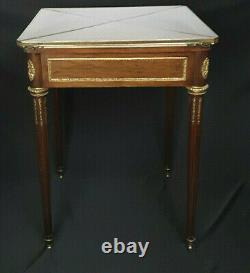 Antique FRENCH CARD TABLE MAHOGANY ENVELOPE LATE 19TH/EARLY 20TH