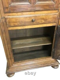 Antique French Country Cabinet, Rustic & Primitive, Walnut, Late 18th Century