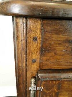 Antique French Country Hutch Buffet Provence Hand Carved Petite late 1800's
