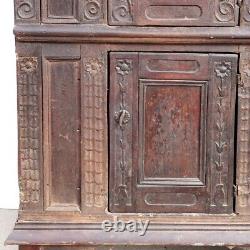 Antique French Late Renaissance Oak Two-Door Cupboard 16th/17th century