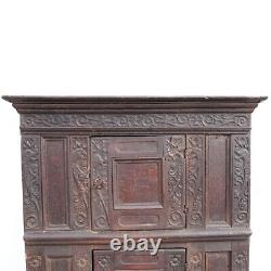 Antique French Late Renaissance Oak Two-Door Cupboard 16th/17th century