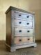 Antique French Miniature Wooden Chest of Drawers Apprentice Piece Late 19thC