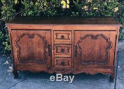 Antique French Oak Carved Louis XV Sideboard Buffet Server late 19th Cent. HQ