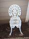 Antique French Victorian Cast Iron Garden Chair Late 19th Century (1890's)