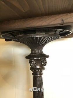 Antique FrenchLion Heads Cast Iron Round Rotating Top Pub Table late19th cent