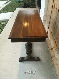 Antique Gluck Brothers Brooklyn New York Expanding Library Table Late 1800's