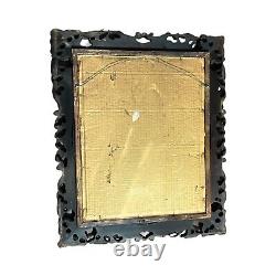 Antique Gold Gilded Carved Wood Mirror Late 19th Century Ornate 1890s Mirror