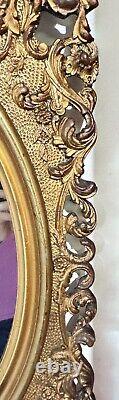 Antique Gold Gilded Carved Wood Mirror Late 19th Century Ornate 1890s Mirror