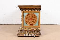 Antique Italian Renaissance Giltwood Hand Painted Cabinet or Credenza
