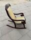 Antique Kids Brown Lincoln Rocking Chair Late 1800's