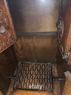 Antique LATE 1800's SEWING MACHINE CABINET. With Redeye sewing machine
