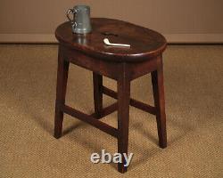 Antique Large Late Georgian Elm Stool or Side Table c. 1820