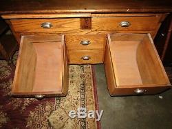 Antique Late 1800's 2 Pc Oak Hoosier Cabinet