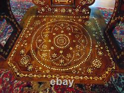 Antique Late 1800's Moroccan Heavily Inlaid Armchair- Ex Cond