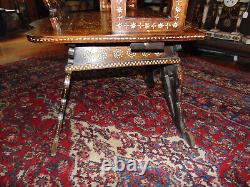 Antique Late 1800's Moroccan Heavily Inlaid Armchair- Ex Cond