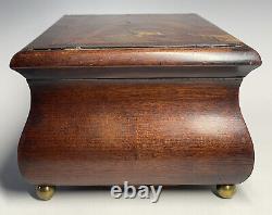 Antique Late 18th / 19th C. George III Three Section Tea Chest Caddy Bombe