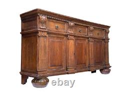 Antique Late 18th Century Italian Baroque Credenza Cabinet Sideboard
