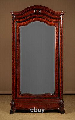 Antique Late 19th. C. French Single Door Wardrobe or Linen Press c. 1880