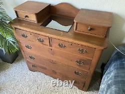 Antique Late 19th C. /early 20th C. Maple Chest of Drawers Dresser 40Wx16Dx38.5H