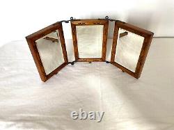 Antique Late 19th Century 3 Panel Table Mirror