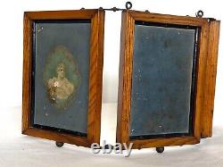 Antique Late 19th Century 3 Panel Table Mirror
