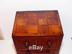Antique Late 19th Century Kingwood Table Cabinet / Casket Apprentice Piece