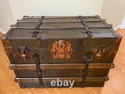 Antique Late 19th Century Steamer Trunk