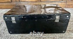 Antique Late 19th / Early 20th Century Metal Suitcase/ Travel Trunk 16x10.5x6