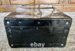 Antique Late 19th / Early 20th Century Metal Suitcase/ Travel Trunk 16x10.5x6