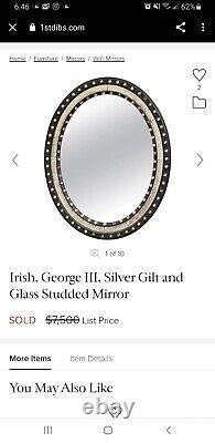 Antique Late 19th century Century George III Oval Irish Mirror