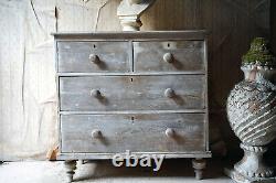 Antique Late 19thC Bleached Pine Chest of Drawers c. 1900